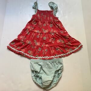 Matilda Jane Red Floral Dress & matching bloomers attached still